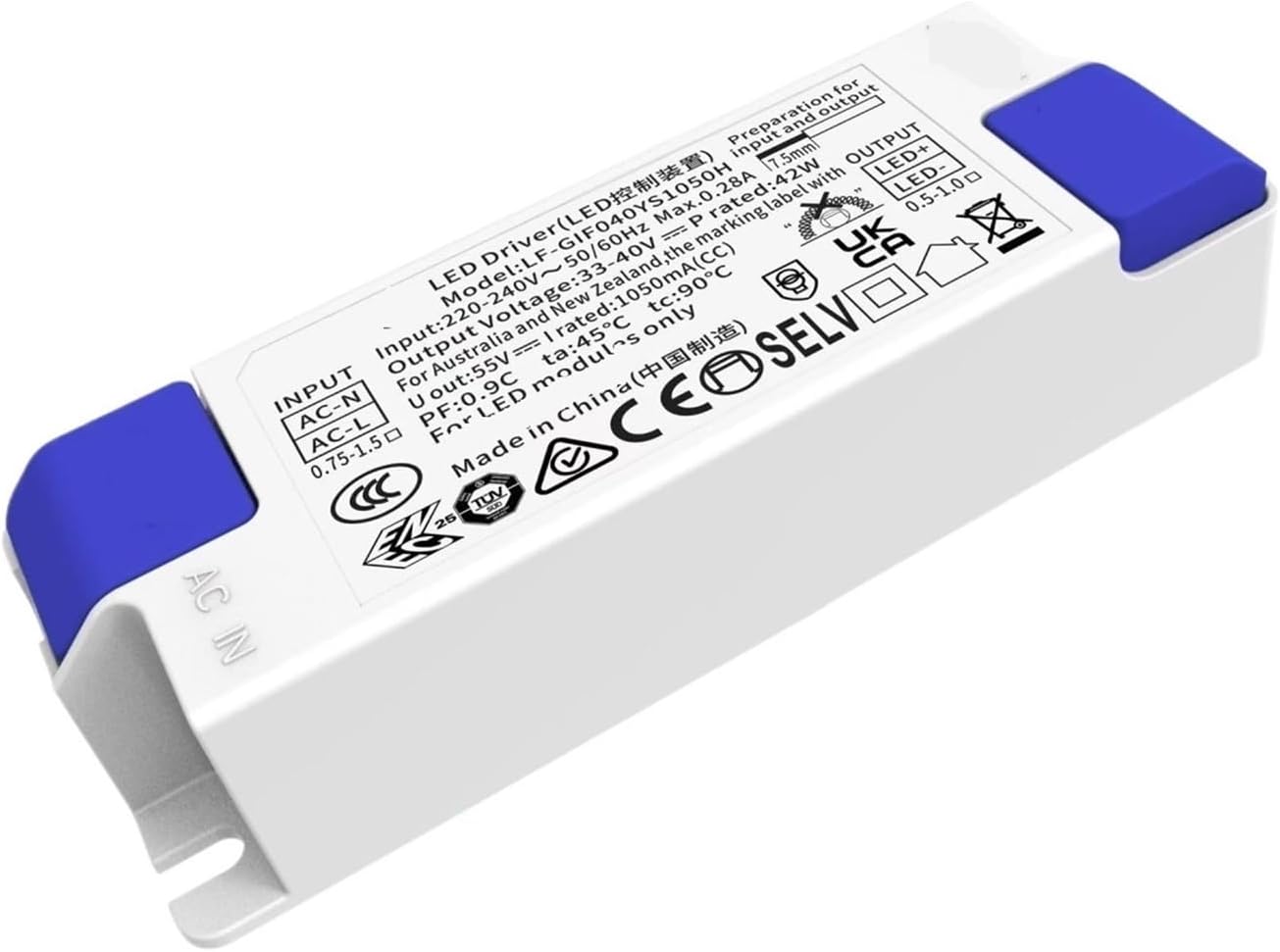 No Flicker Driver Downlight Spotlight Track Light Power Supply 3C Certification 35W LED(LF-GIR009YS0135H(5.6W 135mA))