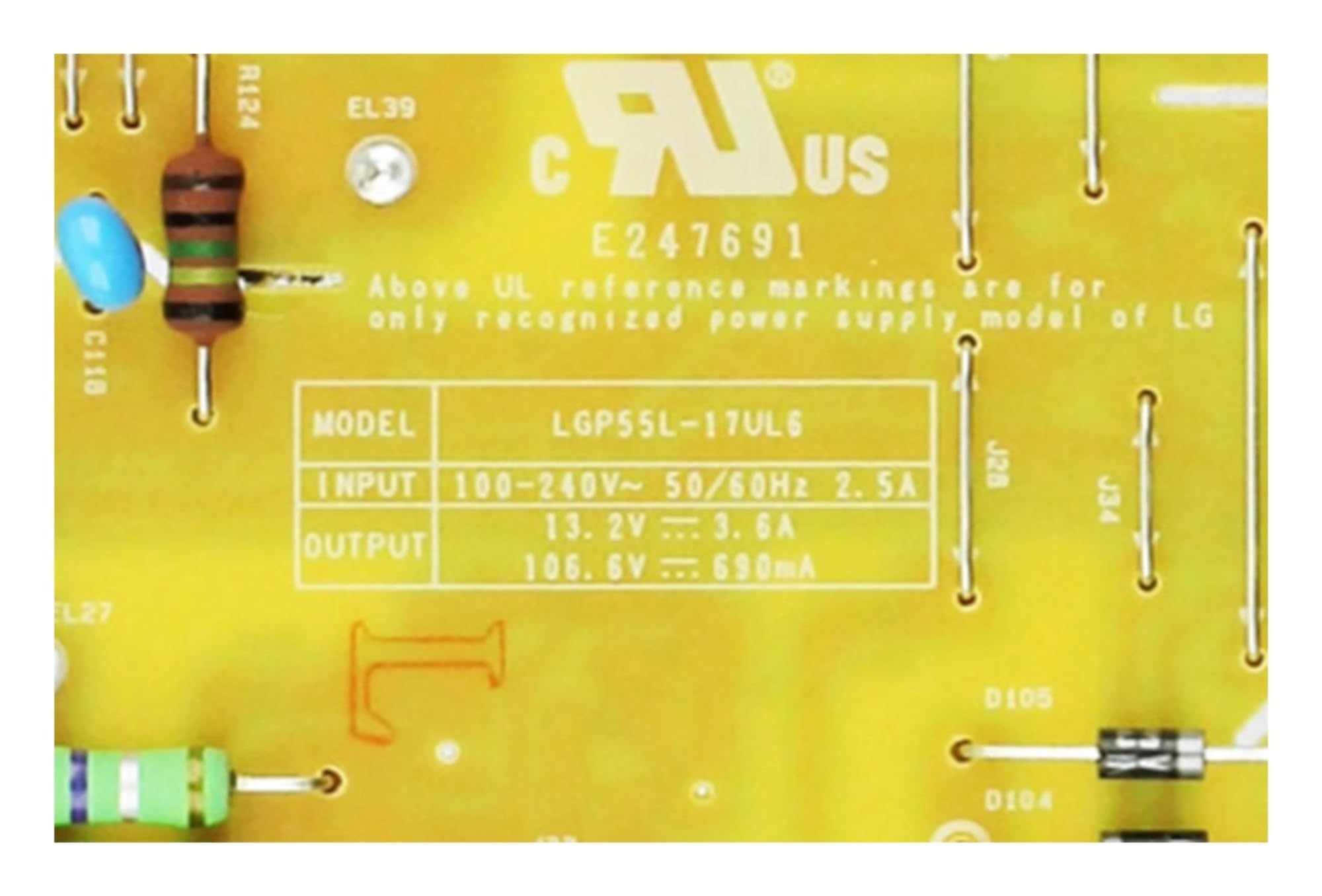 KLUFO EAX67362501(1.3) EAY64450501 Zasilanie dla 55UJ654T 55UJ651V 55UJ6540 55UH670V 55UJ6540-UB 55UJ6500-CB 55UK6500A-UA 55UK666500AUA TV