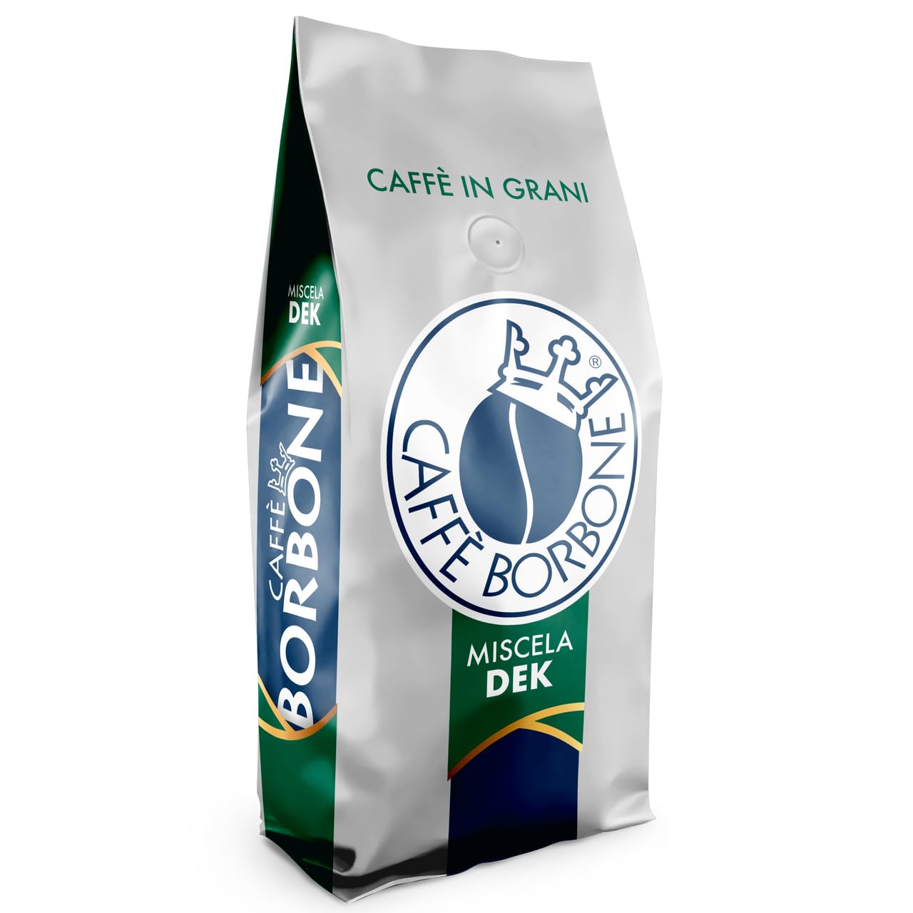 Caffè Borbone Whole Bean Coffee, Medium-Dark Roast DEK Blend, Decaffeinated Italian Coffee, 2.2 lb Bag