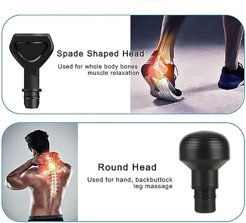 Miniatura 4 de 6 cabezales de masaje con bolsa de almacenamiento, accesorio de pistola masajeadora reemplazable, pistola de masaje de tejido profundo, aplicadores