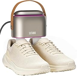 SOTHING Electric Shoe Dryer Pro: Ozone Digital Display 3 Heat Levels Timer 1-9H Telescopic Hoses for Shoes, Boots and Sports Gloves, Purple