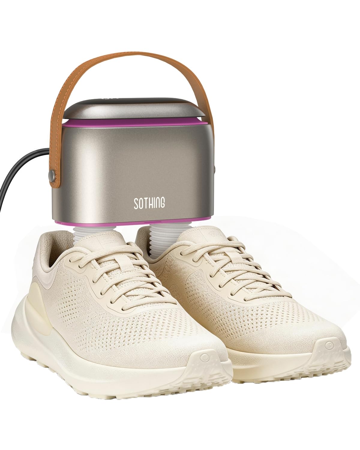 SOTHING Electric Shoe Dryer Pro: Ozone Digital Display 3 Heat Levels Timer 1-9H Telescopic Hoses for Shoes, Boots and Sports Gloves, Purple - 1