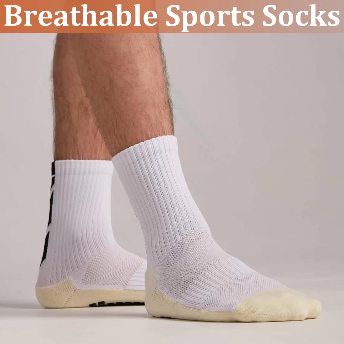 Calzini Sportivi Antiscivolo Uomo/Donna - 4 Paia Con Grip In Silicone Per Calcio E Sport - Foto 10