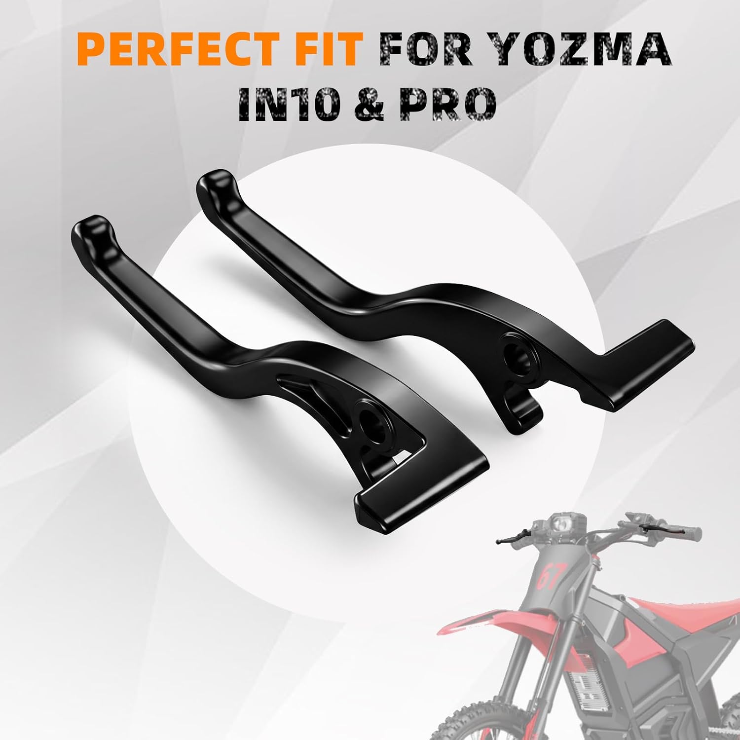 Aluminum Brake Levers for Yozma in10 and Pro,Motorcycle Adjustable Handle Brake Clutch Lever Set for Electric Dirt Bike Yozma in 10 Ebike
