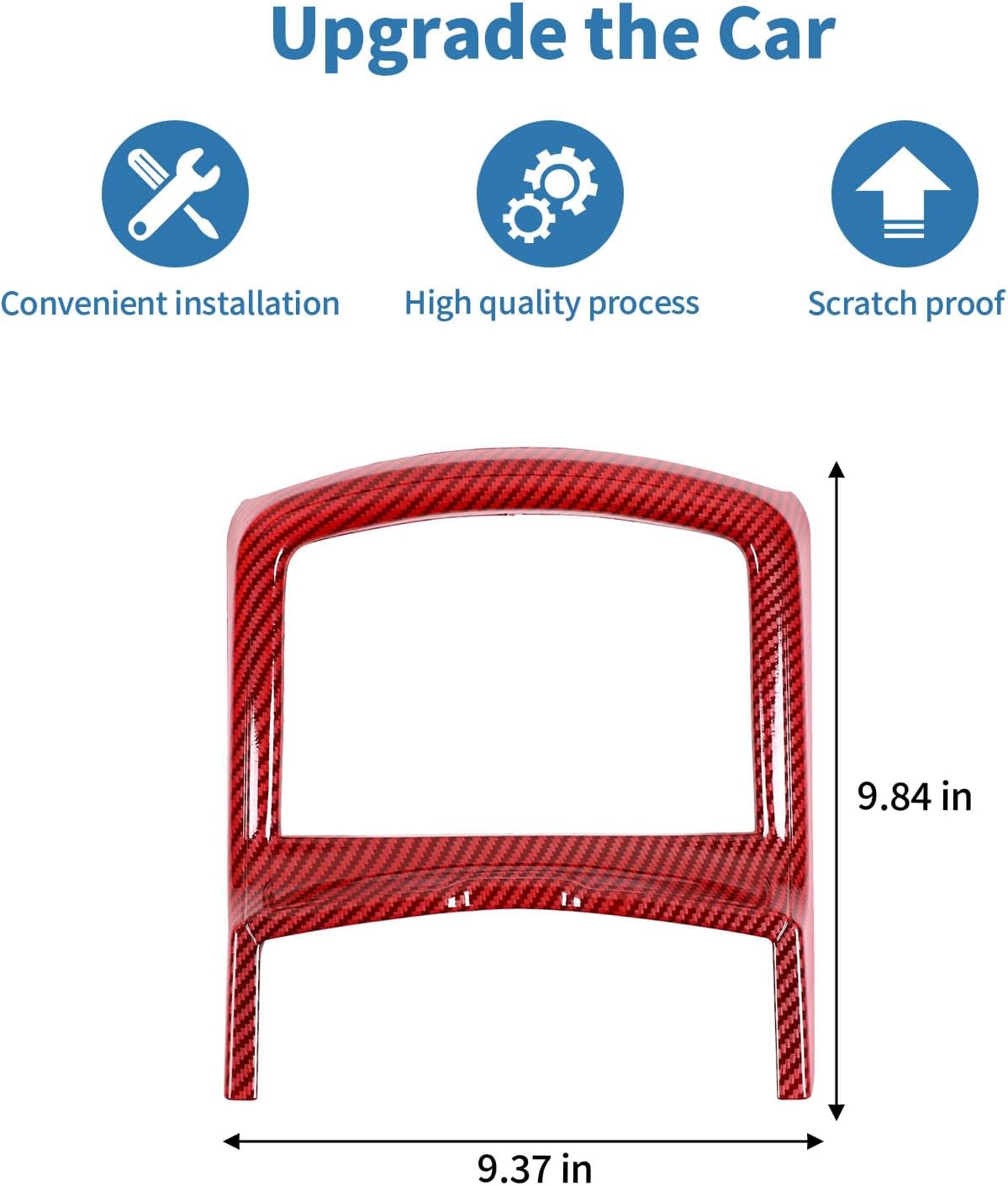 for Charger Center Console Cup Holder Trim Cover for Dodge Charger/Chrysler 300C 2011-2023 Red Carbon Fiber Interior Accessories 1pcs