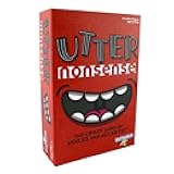PlayMonster Utter Nonsense -- The Crazy Game of Voices and Accents -- Ridiculous Family Fun -- Ages 8+ -- 4-20 Players, Red
