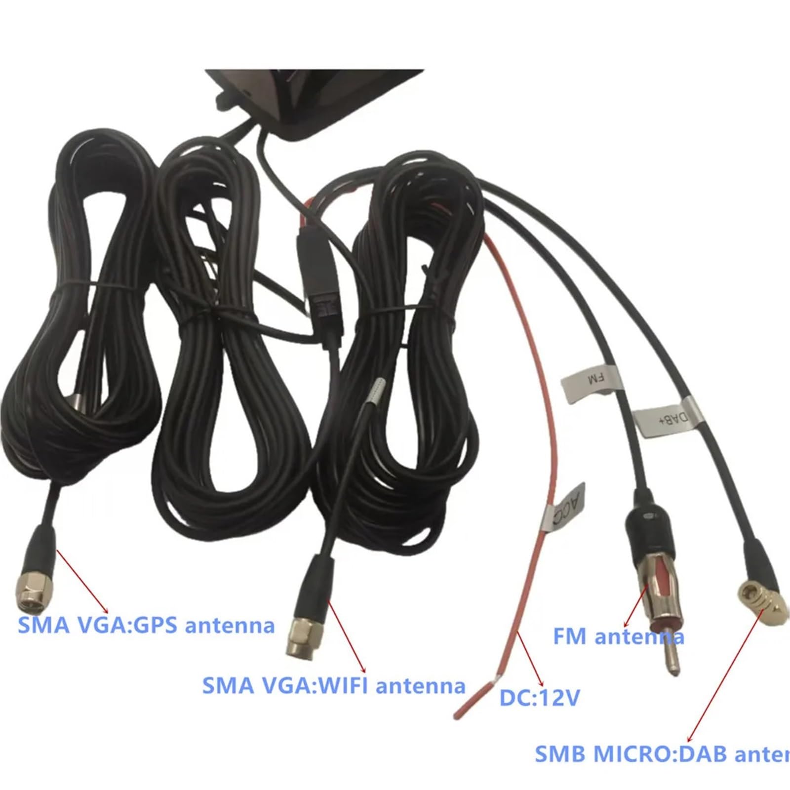 Antena radia samochodowego Antena samochodowa Shark Fin GPS, WIFI, DAB, FM Antena kombinowana Aktywna antena Antena samochodowa AM FM