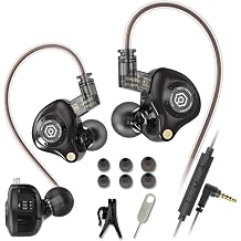 POPCORN TN01 HiFi Headphones with 3.5mm Audio Jack, Tuning Switch, Built-in Microphone Black