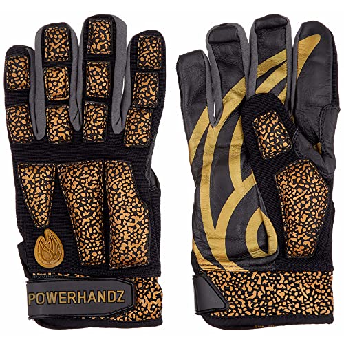 Powerhandz Weighted Anti-Grip Football Gloves For Strength And Resistance Training - Improve Dexterity And Arm Strength- Home Workout - Large- 1.0 Lb #TOP1