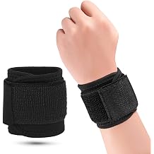 Wrist Brace, Compression Wrist Strap Support Wrist for Men & Women, Youth & Elderly, Boys& Girls, One Size Adjustable, Sports Wristband 1 PCS Black