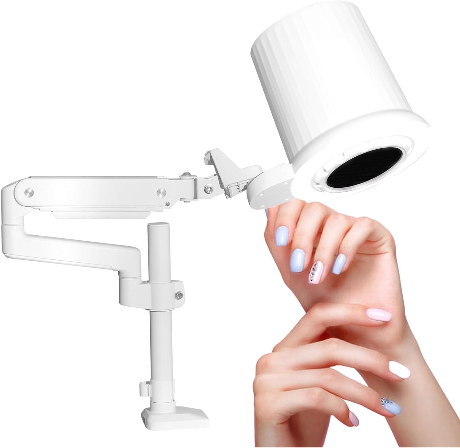 Led Lamp Nail Dust Collector, 10 Gear Fan Speed Regulation Nail Dust Remover, Low Noise Nail Printer Nail Art Machine, Strong Suction Nail Dust Separator,110V,110V
