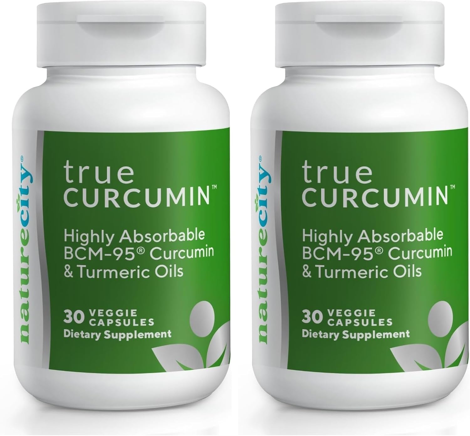 NatureCity True-Curcumin Turmeric Supplement | Non-GMO Tumeric and Curcumin 500mg Curcuma Capsules Vitamin Supplements | Up to 700% Increase in Absorption (30 Day Supply) | Supports Joints (Pack of 2)
