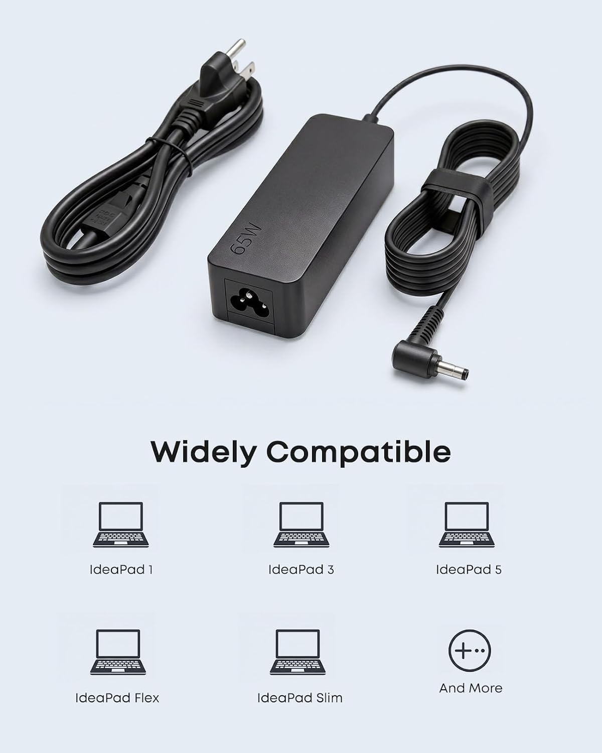 65W 45W Charger Compatible with Lenovo Ideapad Slim 1 3 5 Laptop | Compatible with Lenovo V14 V15 V17, ideapad Flex 4 5 6 14 15, 110S 130S S145 S340 S540 310 320 320S 330 330S 510 520 530s
