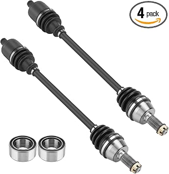 Front CV Axle & Wheel Bearing for Polaris 2010-2014 Ranger 800 Crew/XP; 2010-2017 Ranger 6x6 800; 2009 Ranger 4x4 500 EFI/700 XP, Left/Right Drive Half Shaft Replacement for 1332856 1332606