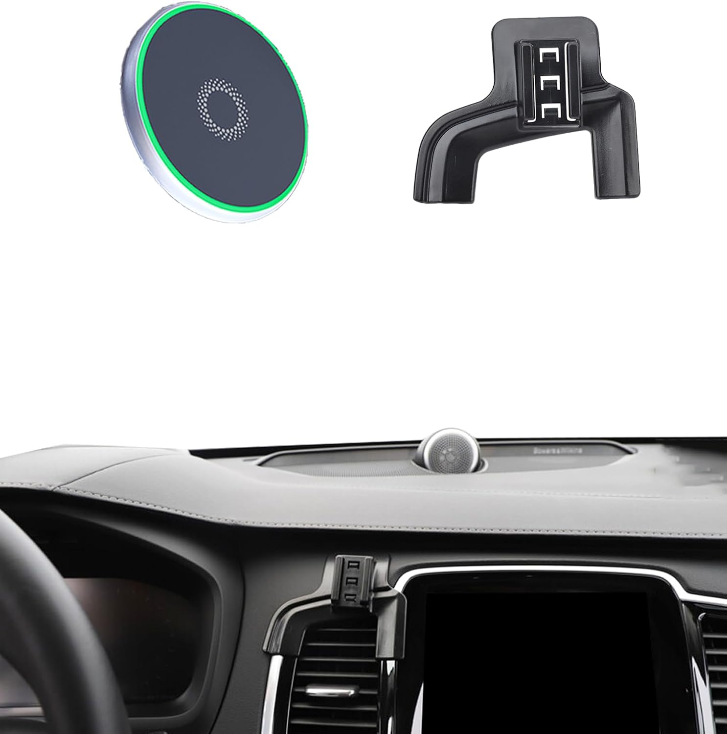 Car Phone Holder for Volvo XC90 2016-2025 Accessories 15W Fast Wireless Charger Adjustable Air Vent Cell Phone Mount Hands-Free 360 Degree Rotation