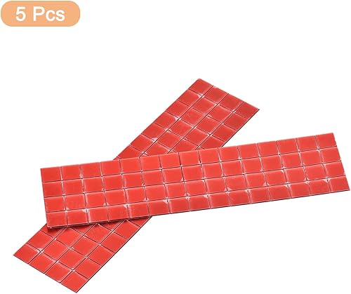 Miniatura 10 de uxcell 600 azulejos autoadhesivos de discoteca de 0.394 x 0.394 in, mini mosaico, azulejos cuadrados de vidrio para manualidades, bolas de