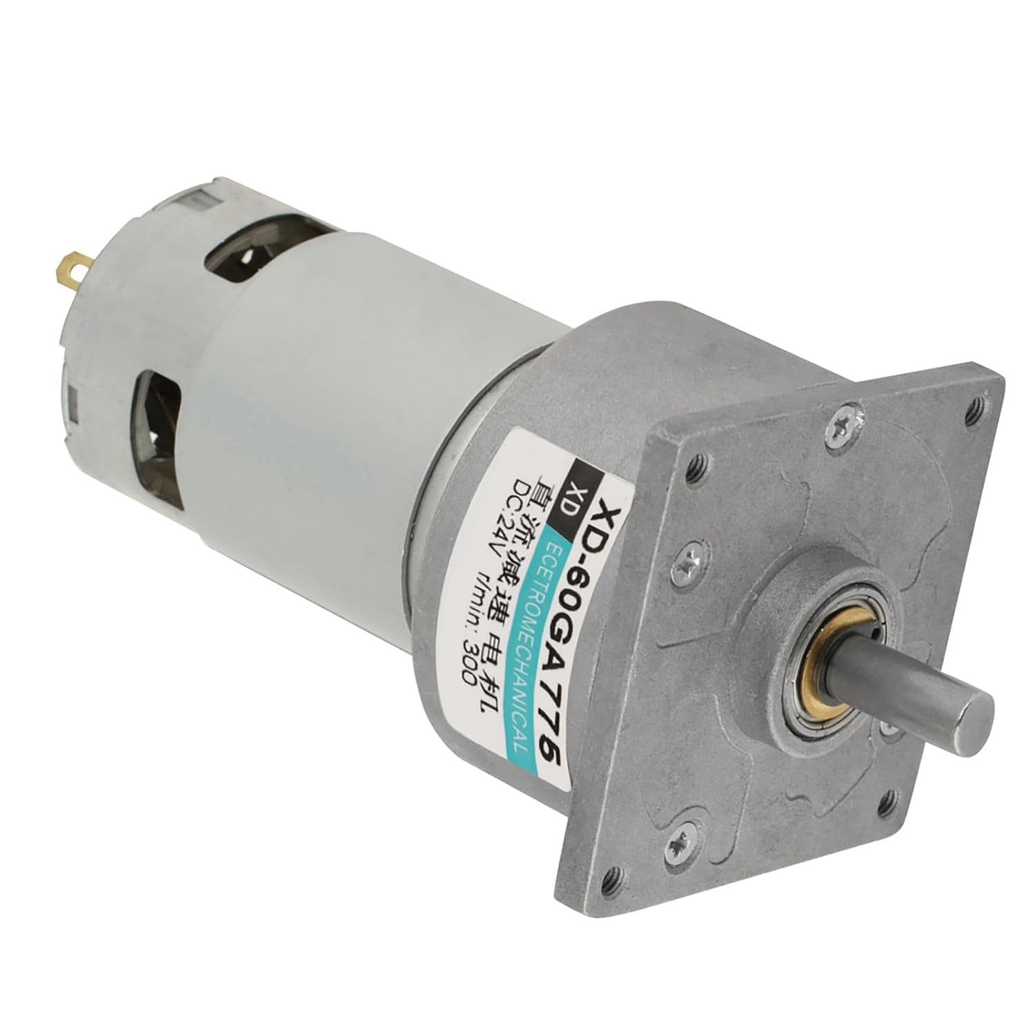 DC 12V/24V 35W Mini DC Gear Motor Metal Speed Adjustable Large Motor CW/CCW(24V 300rpm)