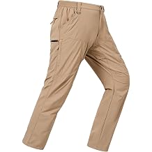 SPOSULEI Mens Lightweight Cargo Hiking Outdoor Quick Dry Work Tactical Pants 6 Pockets Water Resistant Fishing Travel Pants