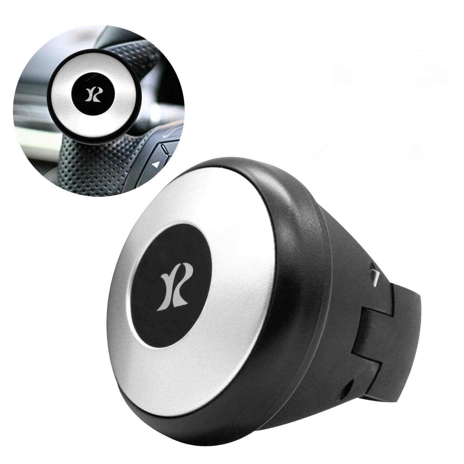 AllExtreme EXSWK01 Mini Car Steering Wheel Power Holder Knob Spinner