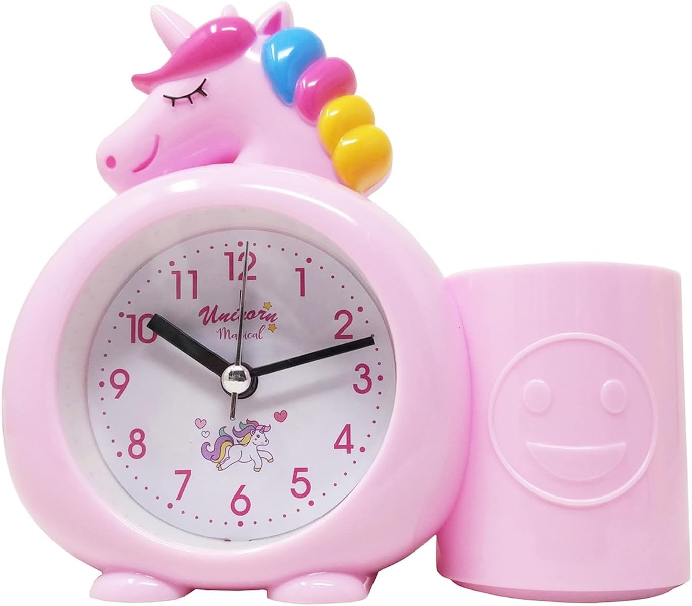 Alarm Clock with Pen Holder for Kids, Bedroom Unicorn Alarm Clock, Watch for Girls Loud Bell Alarm Table Clock for Heavy Sleepers Alarm Clock Dual Alarm Clock(Assorted Colour).
