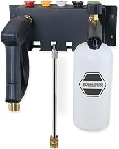 Pressure Washer Gun Holder-Foam Cannon Holder-for Foam Cannon,Pressure Washer Nozzle Tip and Pressure Wand Extension Storage Rack(fit 1/4" Quick Connector) Pressure Washer Accessories Holder