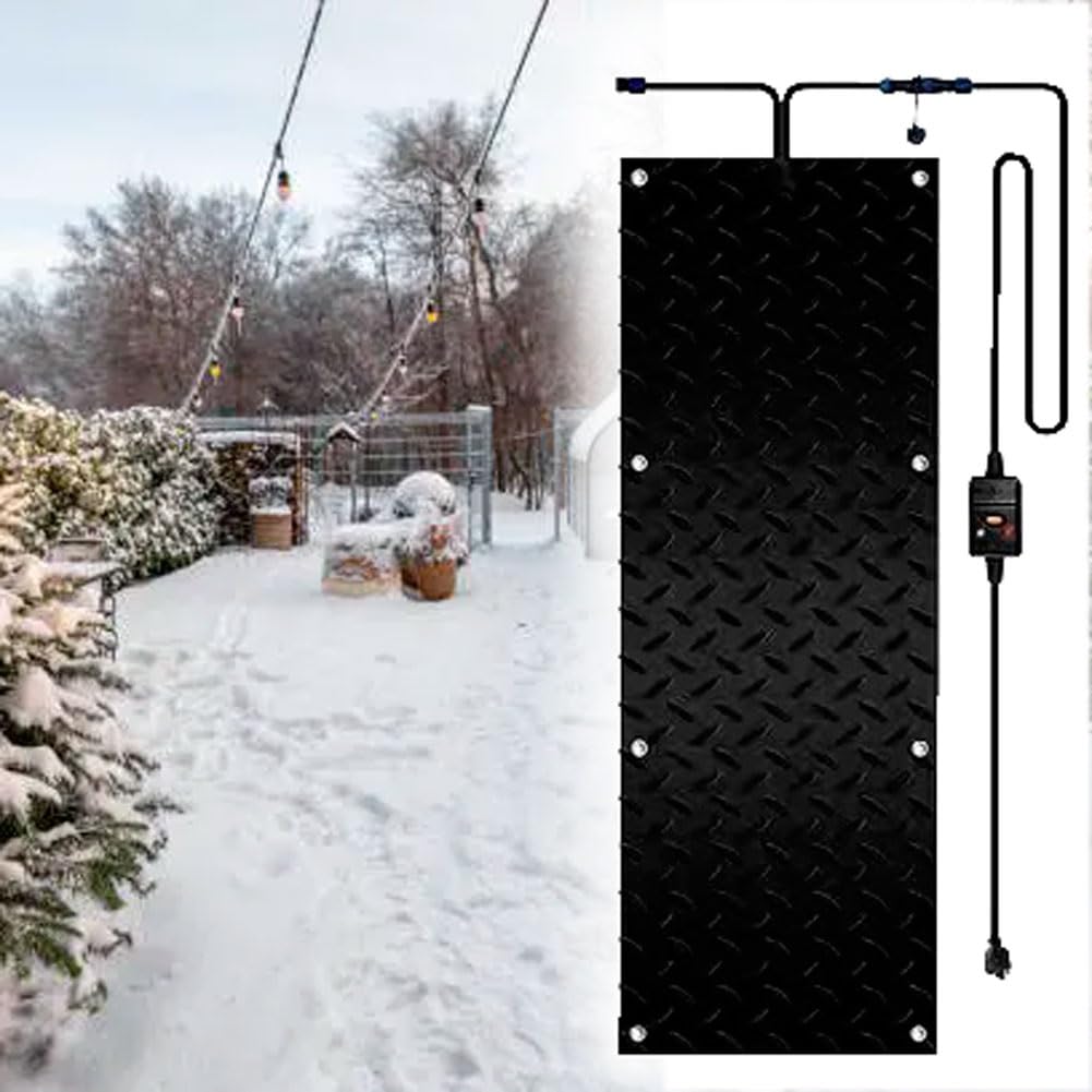 Tapis chauffant fonte de neige 30x90cm avec cordon pour marches et allées