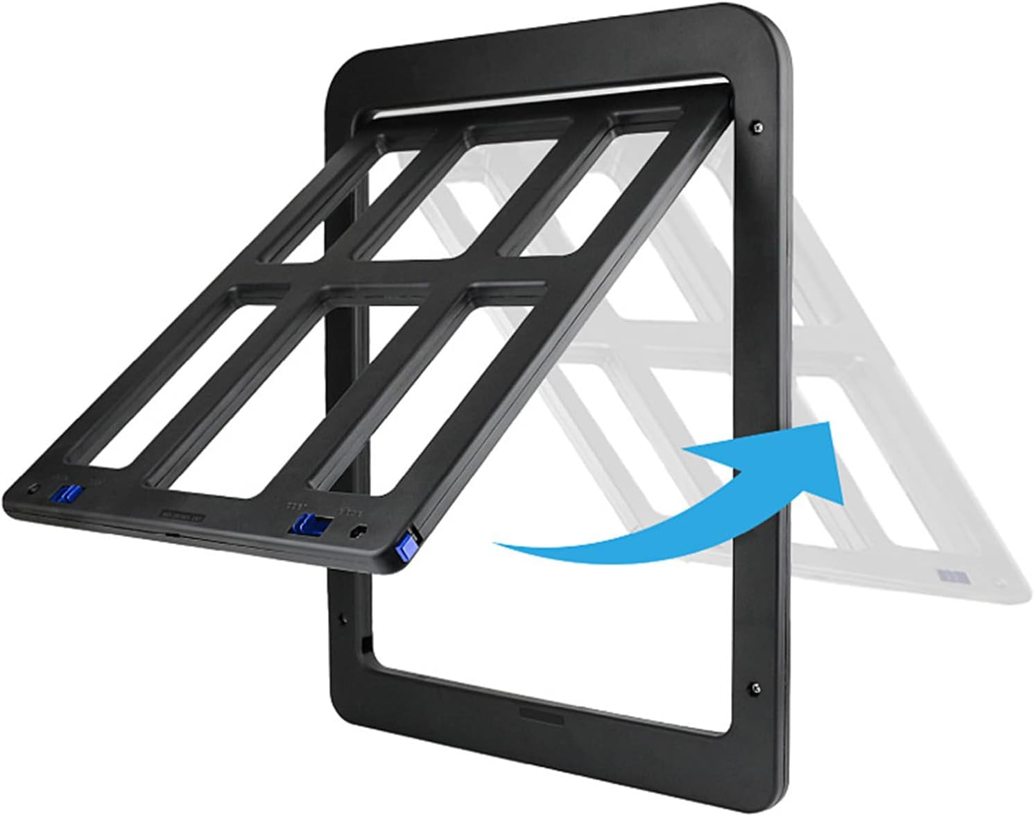 Pet Dog Door Screen Entry Locking with Locking for Interior Exterior for Furry Wall Pet Door Large