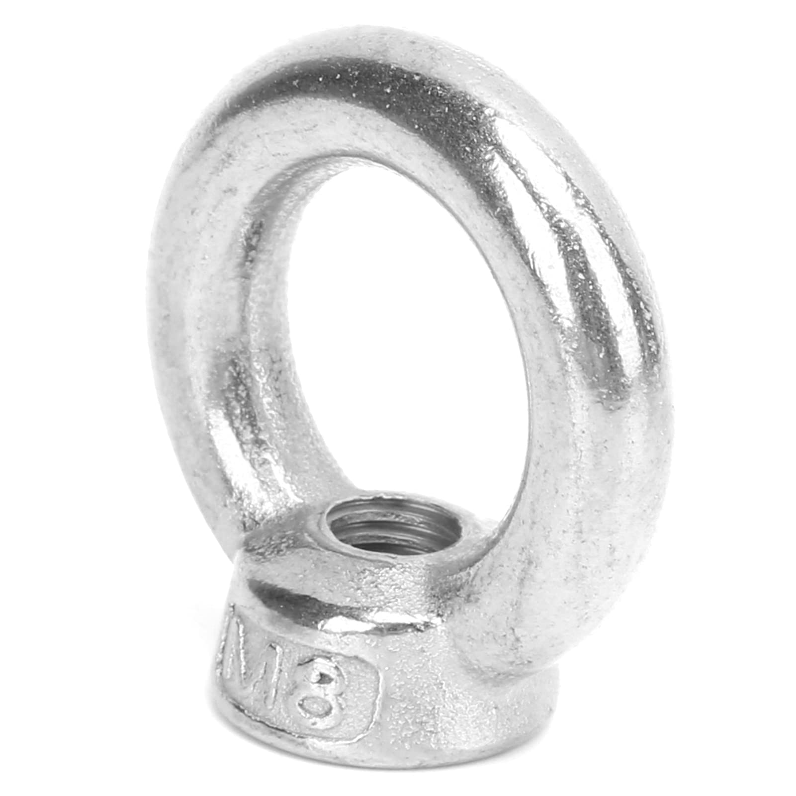 Lifting Eye Bolt, Marine Grade 8pcs Lifting Eye Threaded Nut for Yachts for Ocean Industry(M8) 3