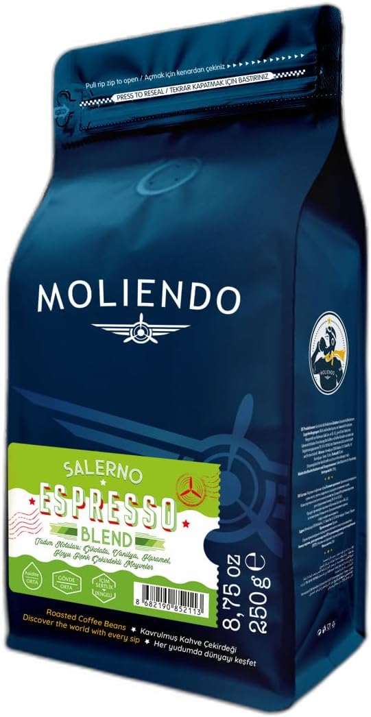 Moliendo Finest Coffee Salerno Espresso Blend Kahve (Çekirdek) 250 g Moliendo Finest Coffee Salerno Espresso Blend Kah…