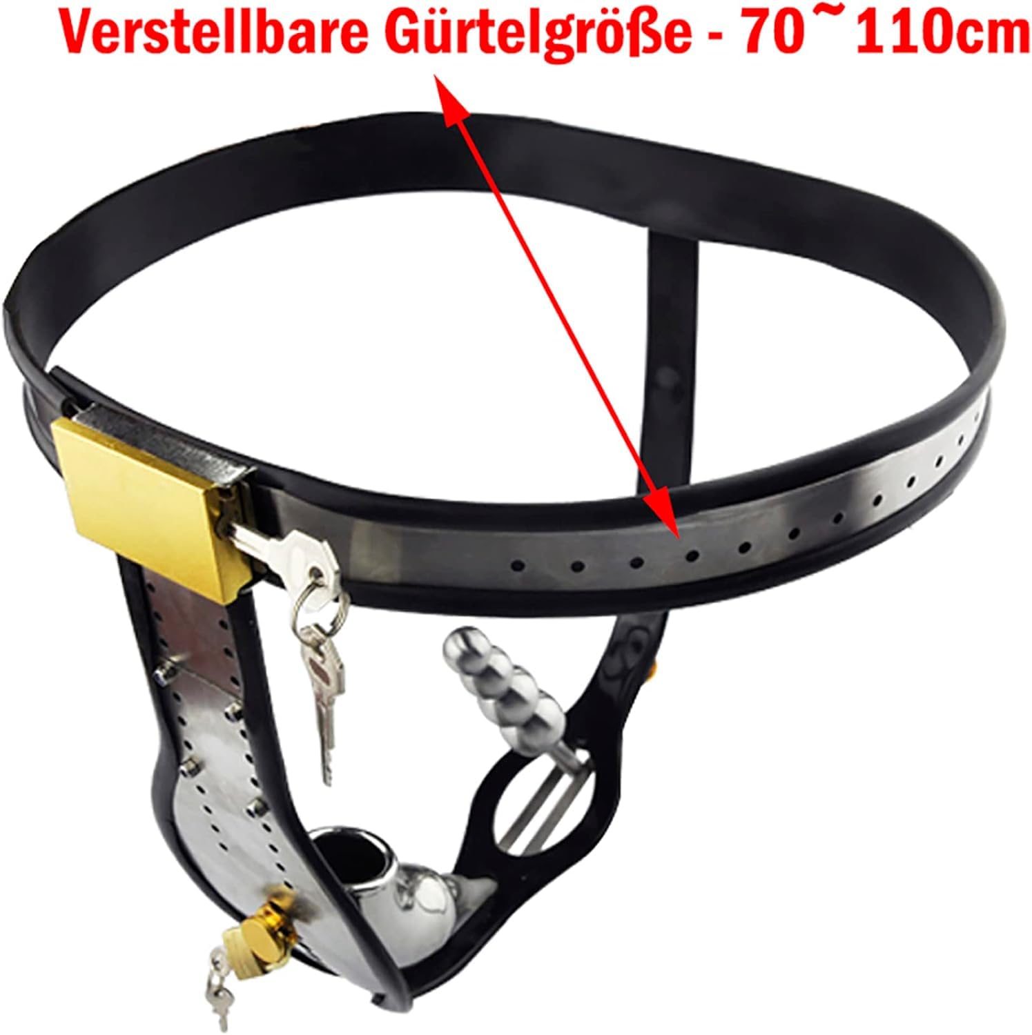 Ceinture de chasteté dissimulée SM avec cage à pénis amovible en acier inoxydable et plug anal, ceinture de chasteté de bondage, jouets sexuels for hommes et couples