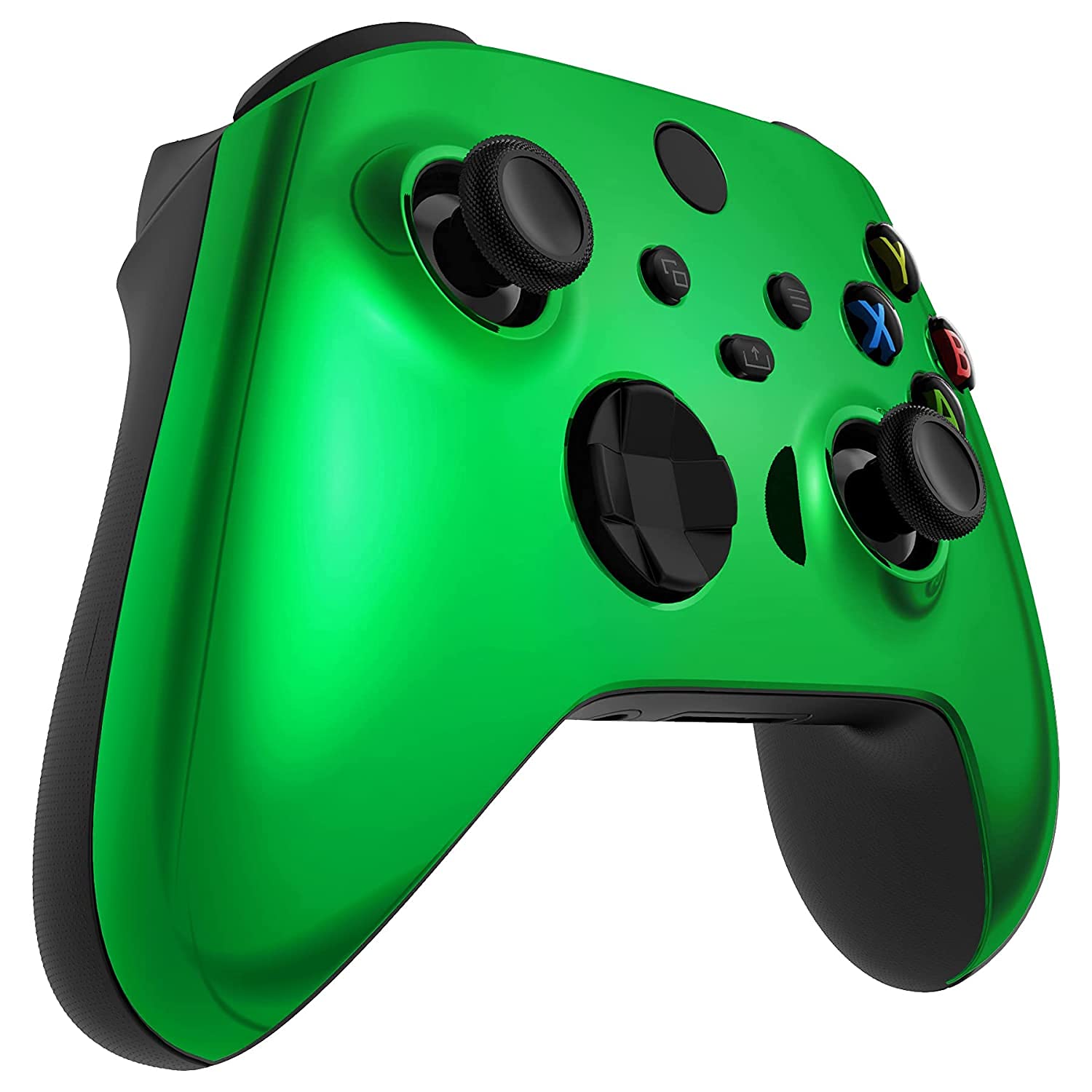 Custom Controllerzz Green Chrome Controller Bundle – Includes Green Chrome Custom Wireless Controller for Xbox Series X/S, Xbox One, PC & Braided USB-C Cable & Universal Protective Case