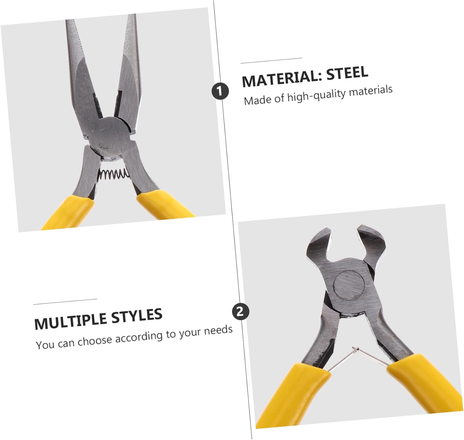 Angoily 5pcs Mini Jewelry Pliers Jewelry Making Clamp Tool Diy Craft Plier Beading Pliers Comfortable Handle