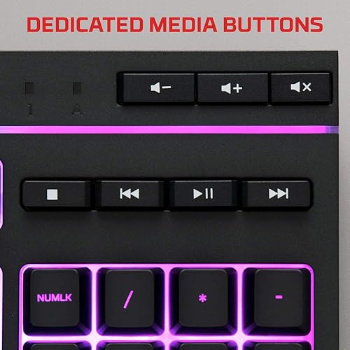 Miniatura 3 de HyperX Núcleo de aleación RGB LED Xbox PlayStation PC Gaming Teclado de tamaño completo retroiluminado con cable táctil anti-fantasma, teclas