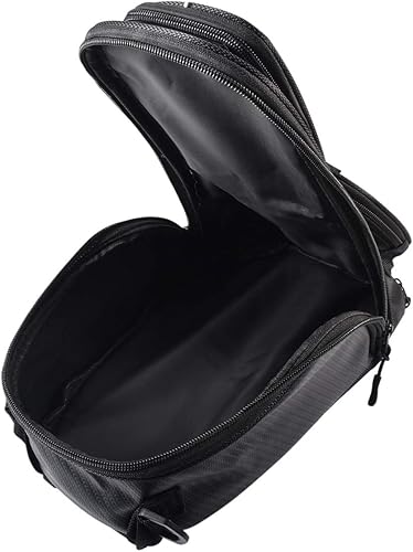 Miniatura 7 de KATUR Bolsa para tanque de combustible de gasolina para motocicleta, tela Oxford impermeable con fuerte bolsa magnética compatible con Harley Honda