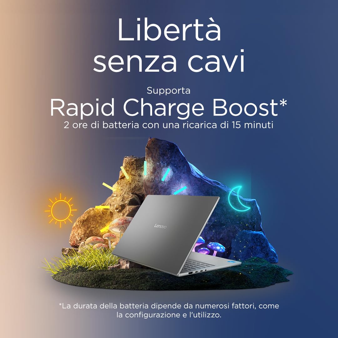 Lenovo IdeaPad Slim 5i Notebook 16" Intel Core Ultra 9 185H, 32GB RAM DDR5, 1TB SSD, Tastiera retroilluminata, IPS, Laptop in alluminio per Lavoro, Studio - Caricatore non incluso