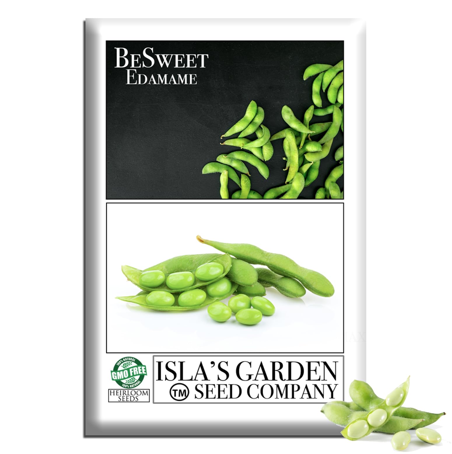 BeSweet Edamame Seeds for Planting (Vegetable Soybean, Glycine max) – 25+ Non GMO & Heirloom Seeds by Isla’s Garden Seeds, Sweet Tender Pods, Easy Home Growing, Garden Gift Idea