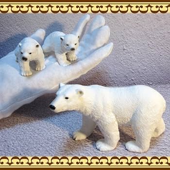 Amazon.co.jp: シロクマ 親子 3点セット リアル 白熊 アニマル