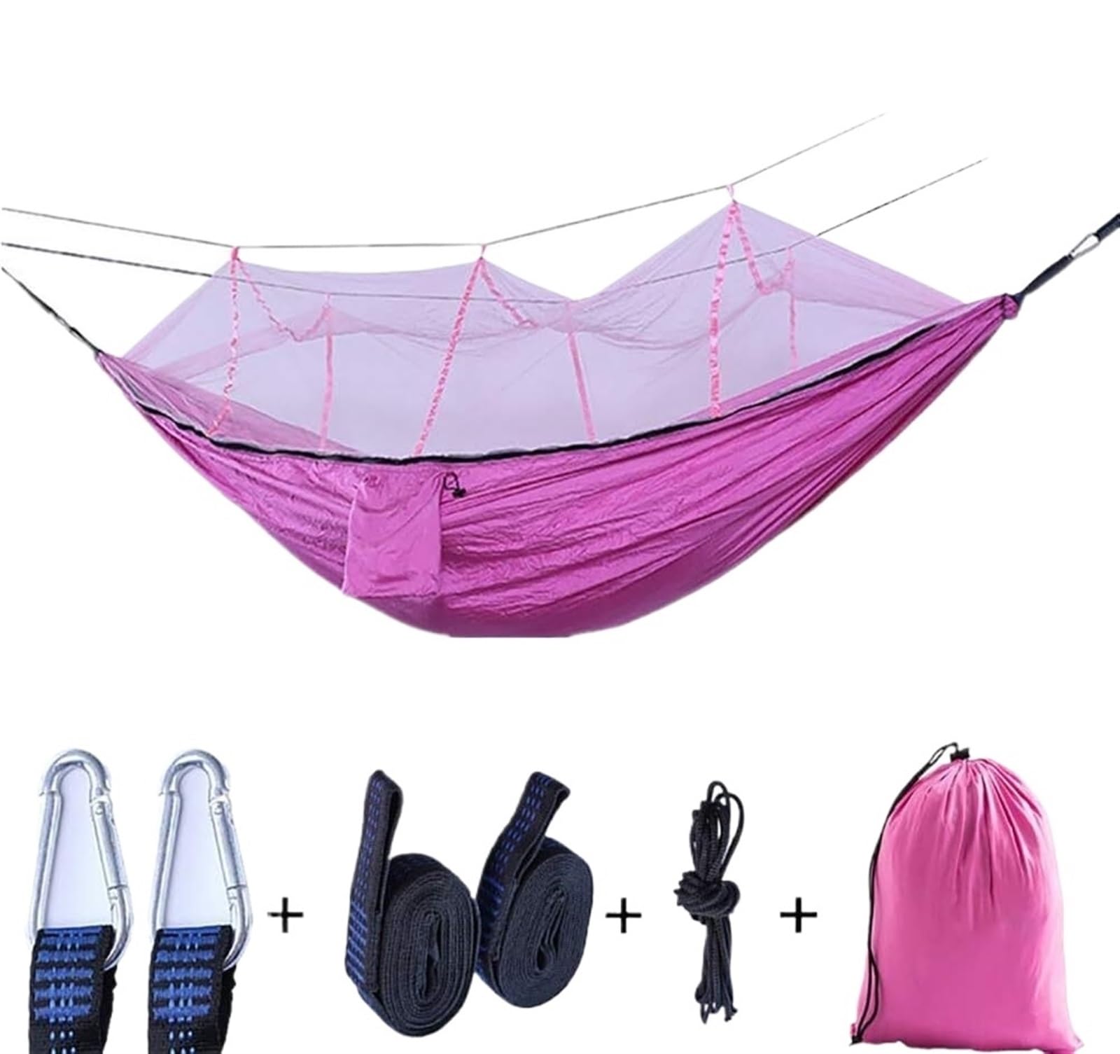 Hamac de camping avec moustiquaire 260x140 cm portatif léger