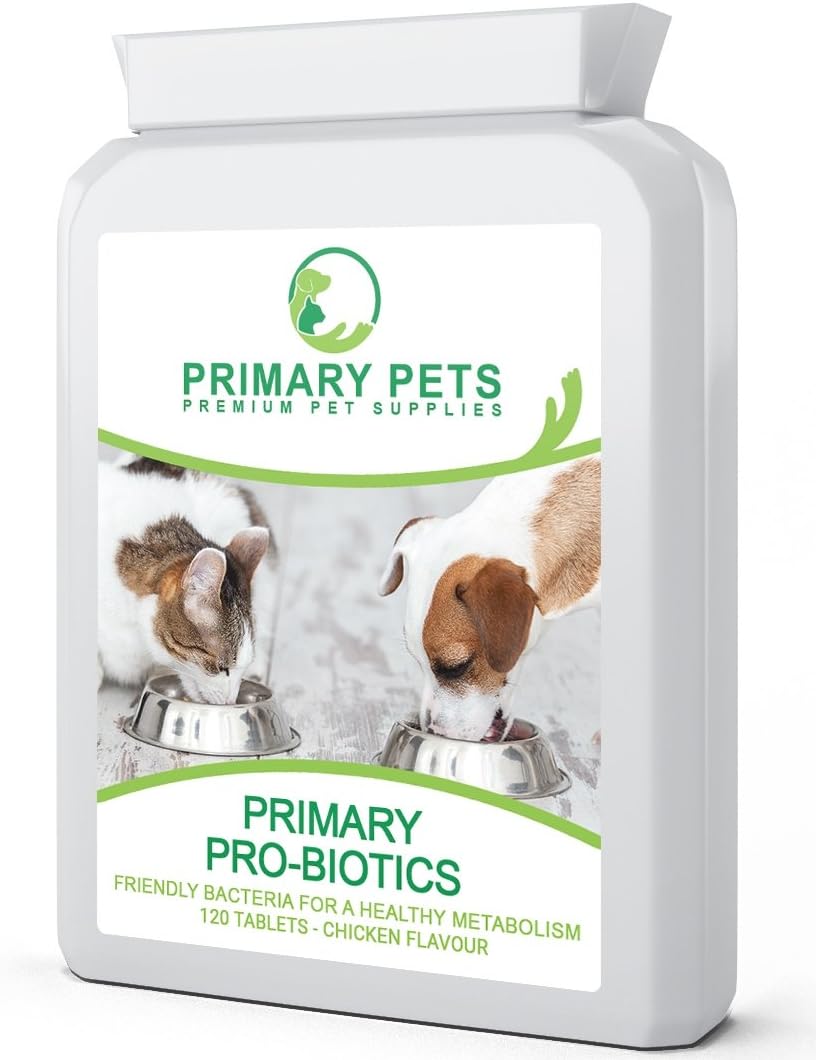 Probiotic for Dogs with Tummy Troubles. 120 Digestive Health Tablets with Prebiotic. 2Bn CFU Enzymes