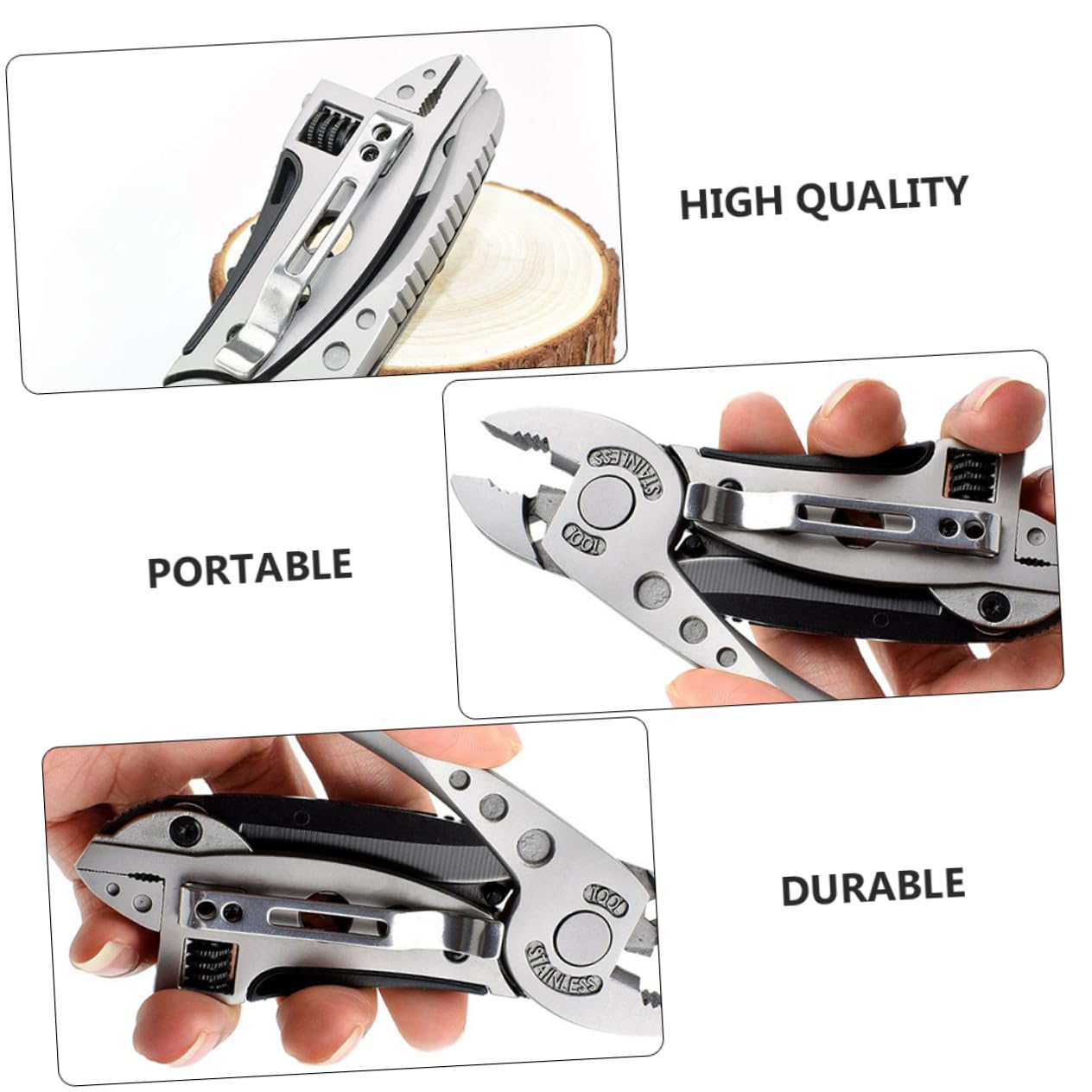 Pince Multifonction en Acier Inoxydable, Lot de 2 Pièces