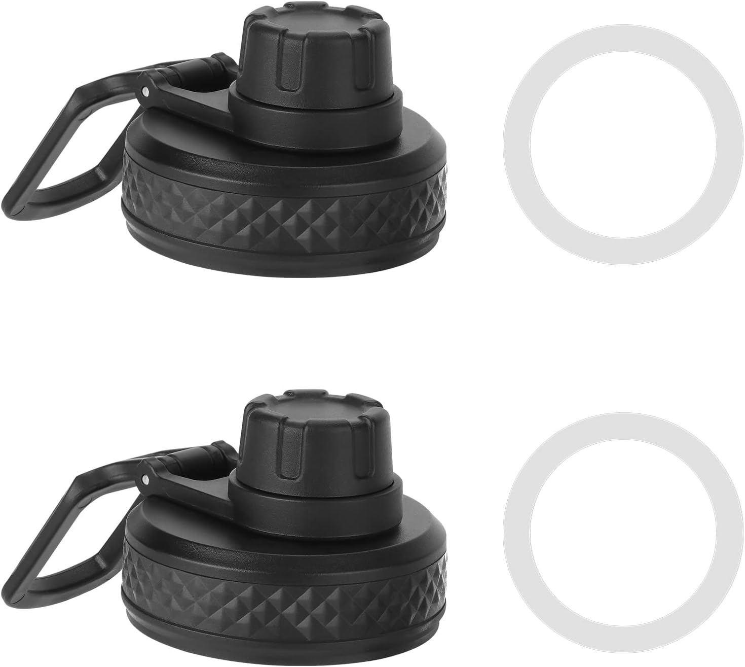 2 Pcs Wide Mouth Diamond Sport Water Bottles Replacement