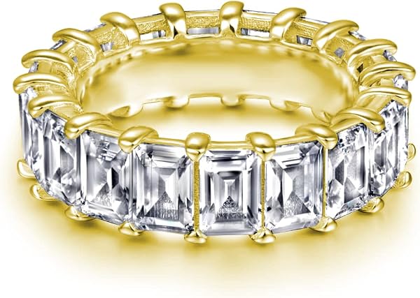 Lisandra Scott 18 Karaat Baguette Ring with Crystals