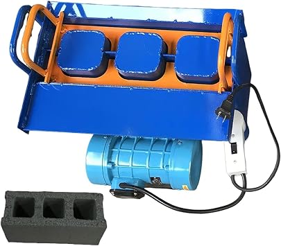 Concrete Block Making Machine Hand Driven Block Pressing Machine Manual Brick Making Machine,45s Fast Forming,30 Bricks/H,Customizable MoldsThreeholes