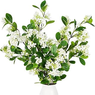 Artificial Plants,3PCS 32" Green Faux Branches for Vase Faux Stems Greenery Stems,Artificial Bran...