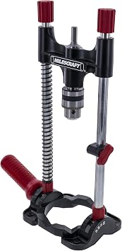 Milescraft 1318 DrillMate Portable Drillling Guide Precision Drilling Jig Attachment for Drilling Angled or Straight Holes, Adjustable Drill Guide Attachment, Portable Drill Press with 3/8 Chuck