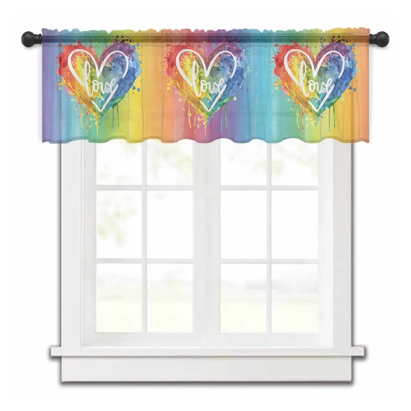 Voilage en tulle arc-en-ciel pour illuminer la chambre du coucher