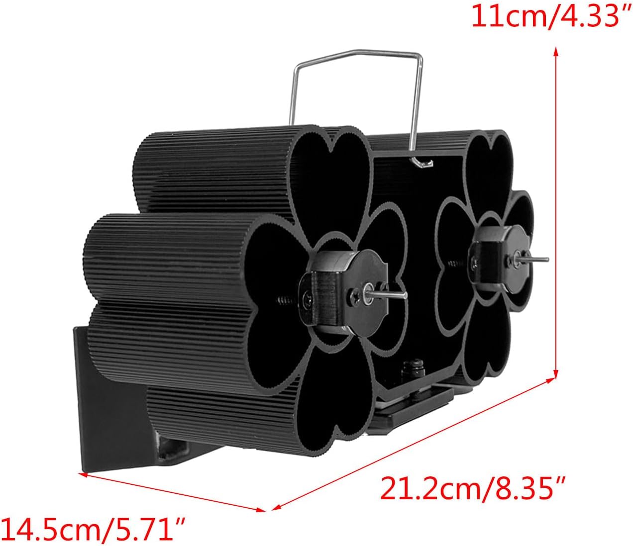 Rulbelok Fan Quiet and Effective Heat Circulation Powered Stove Fan Double the Output for Added Warmth Blower