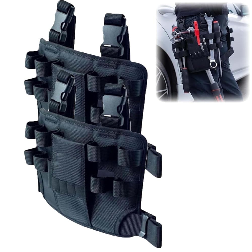 Cenei Black Tool Pouch, Leg Tool Pouch Multi-Tool Electrician Tools Pouch With Leg Tool Belt Work Bag For Electrician