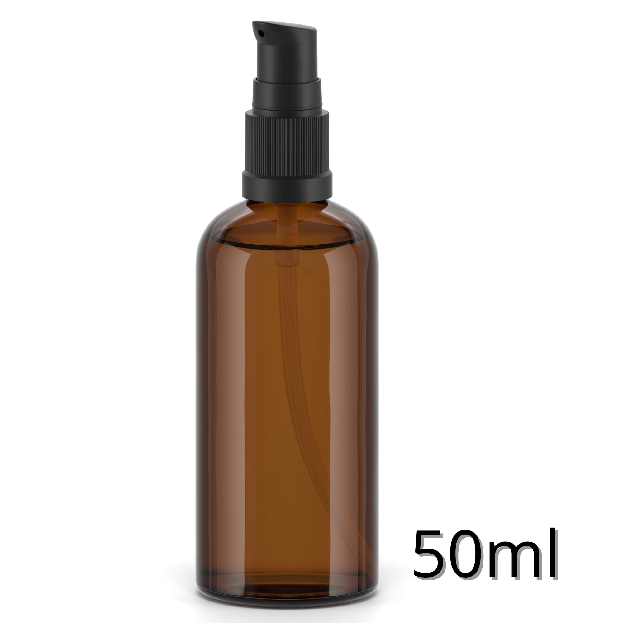 Confezione da 100 flaconi da 50 ml con tappo - flaconi Siero di vetro | Per cosmetici facciali | oli essenziali | sieri | aromaterapia | laboratorio | Viaggi (Serum, 100)