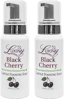 Castile soap, Liquid Foaming Hand Soap, Hand Wash for the Kitchen & Bathroom, Palm Oil Free, Vegan & Cruelty Free, Made in the USA, 8.45 oz., 2 Pack (Black Cherry)